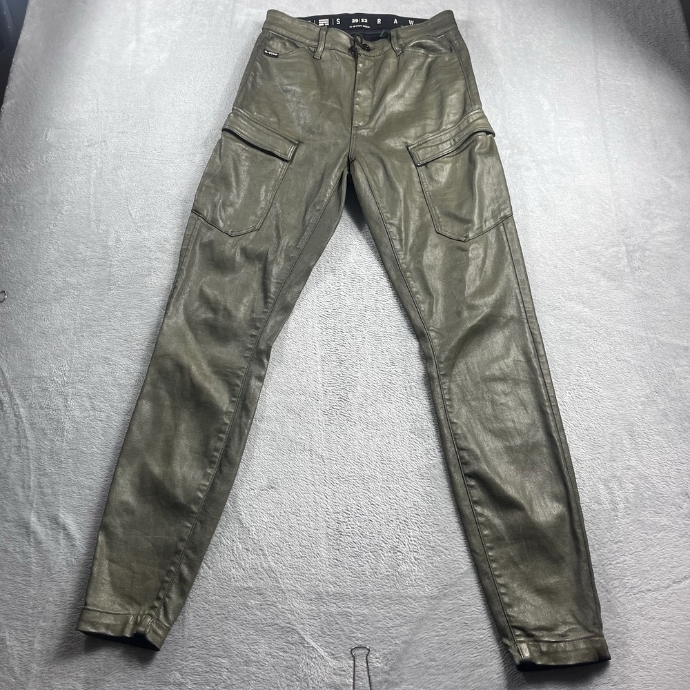 G Star Raw Pants Womens 29x32 Green High G Shape Cargo Skinny